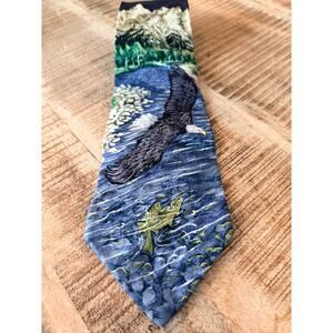 Endangered Species Bald‎ Eagle Fish Scenic Tie Mike Maydak 2000